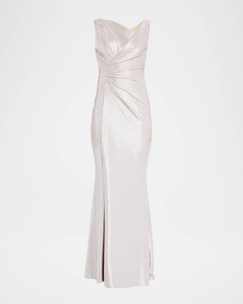 Sleeveless Mirrorball Stretch Gown